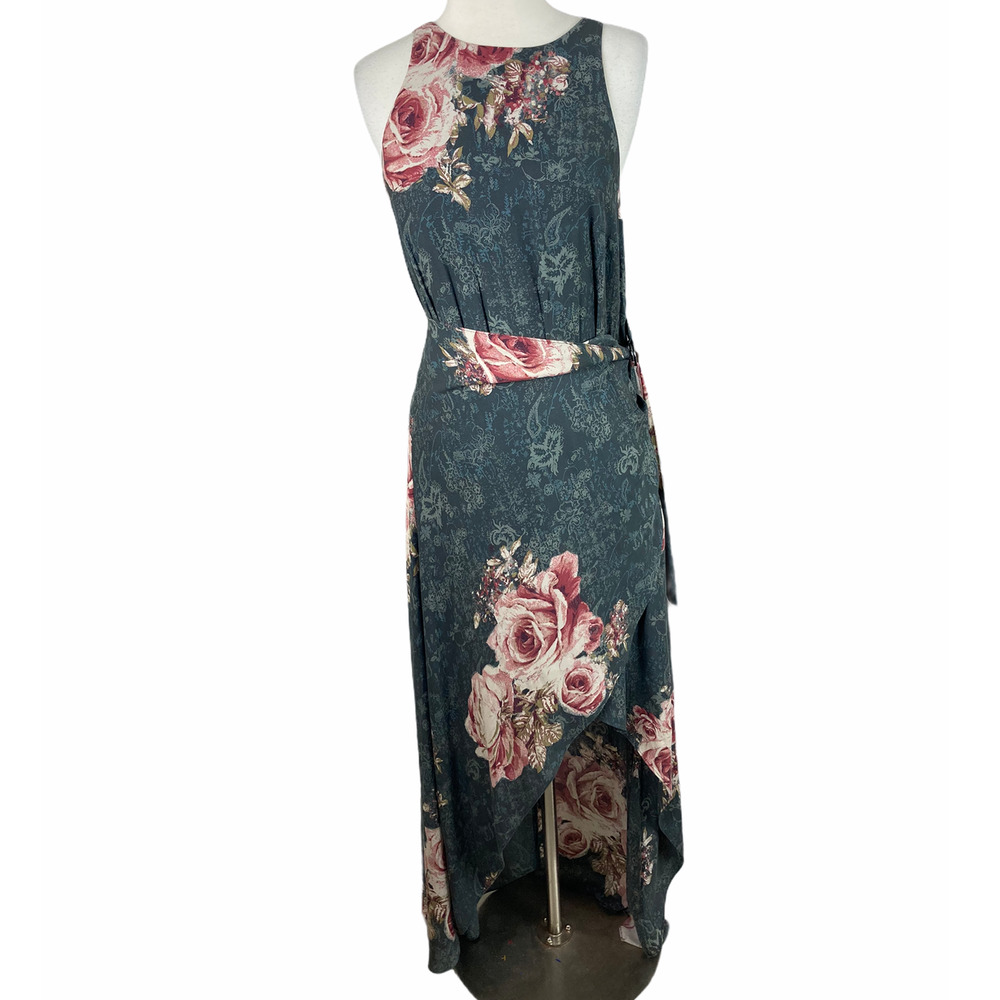 Free People 10 Floral Bright Lights Wrap Dress